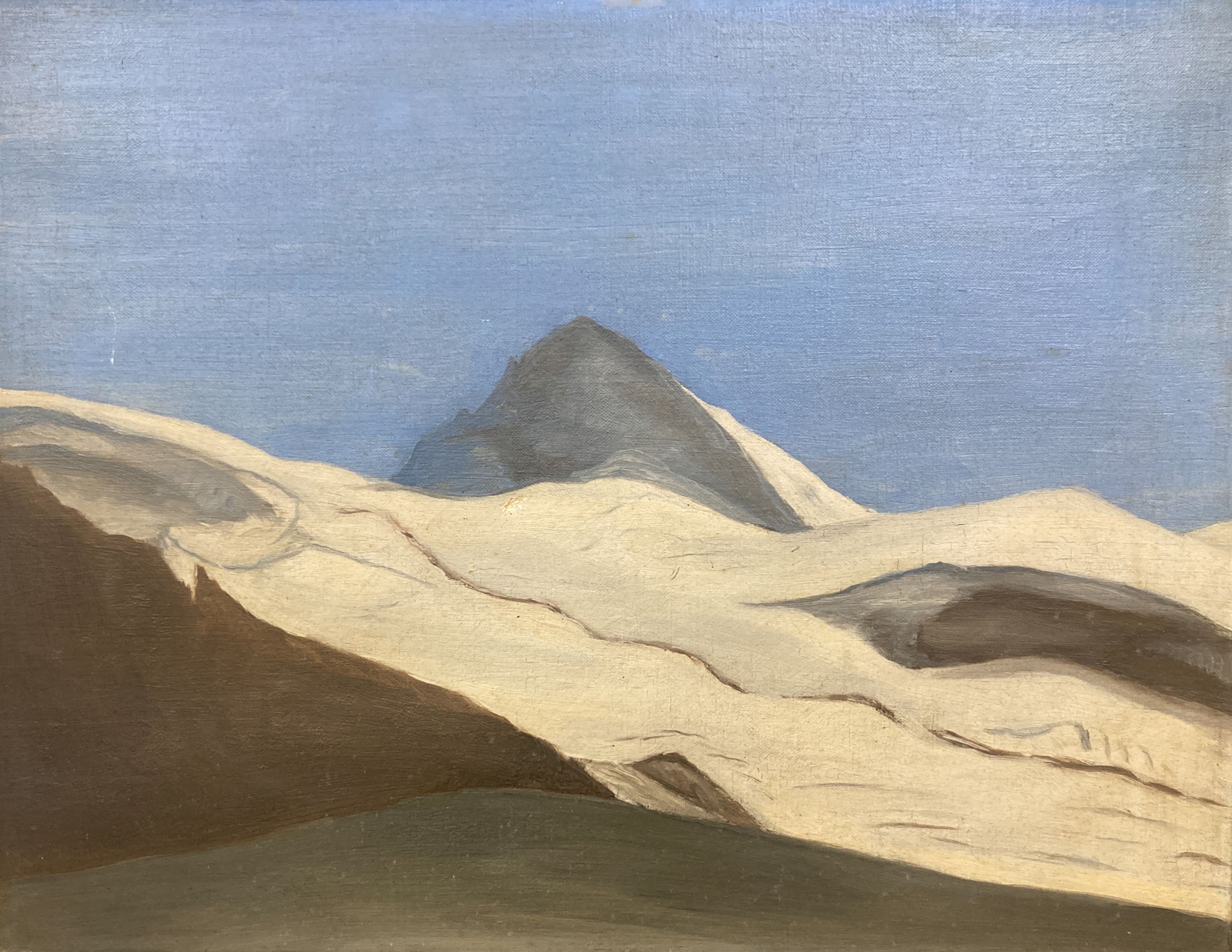 Margaret Benecke (1876-1962), oil on canvas, 'Mountain scene, 38 x 50cm.